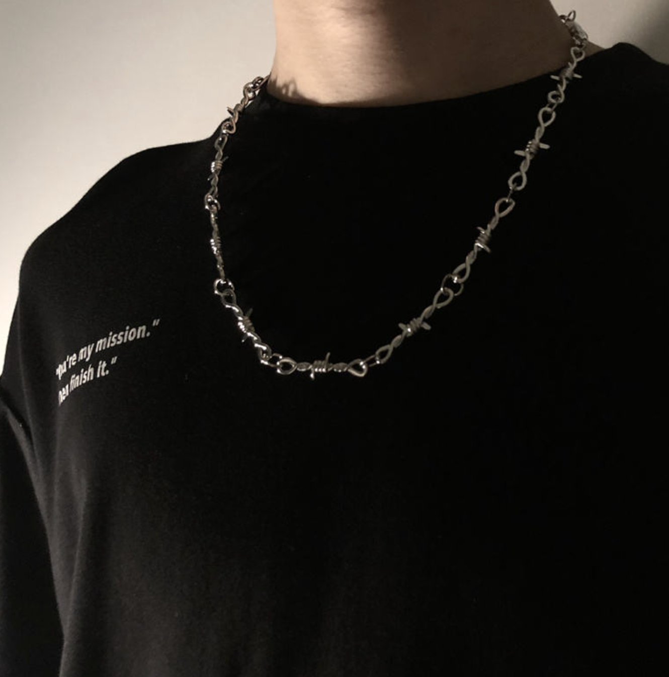 Men's Hip Hop Thorn Choker Necklace – Edgy Punk Statement Chain