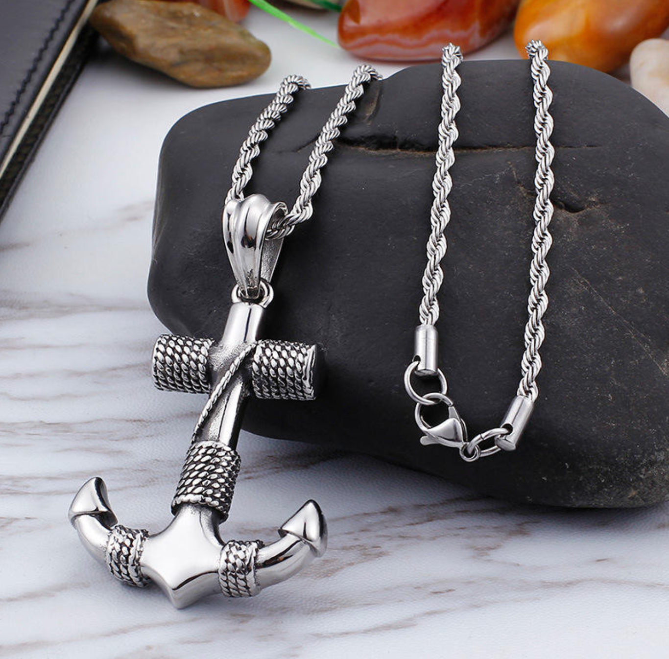 Fashion Nordic Boat Anchor Necklace
