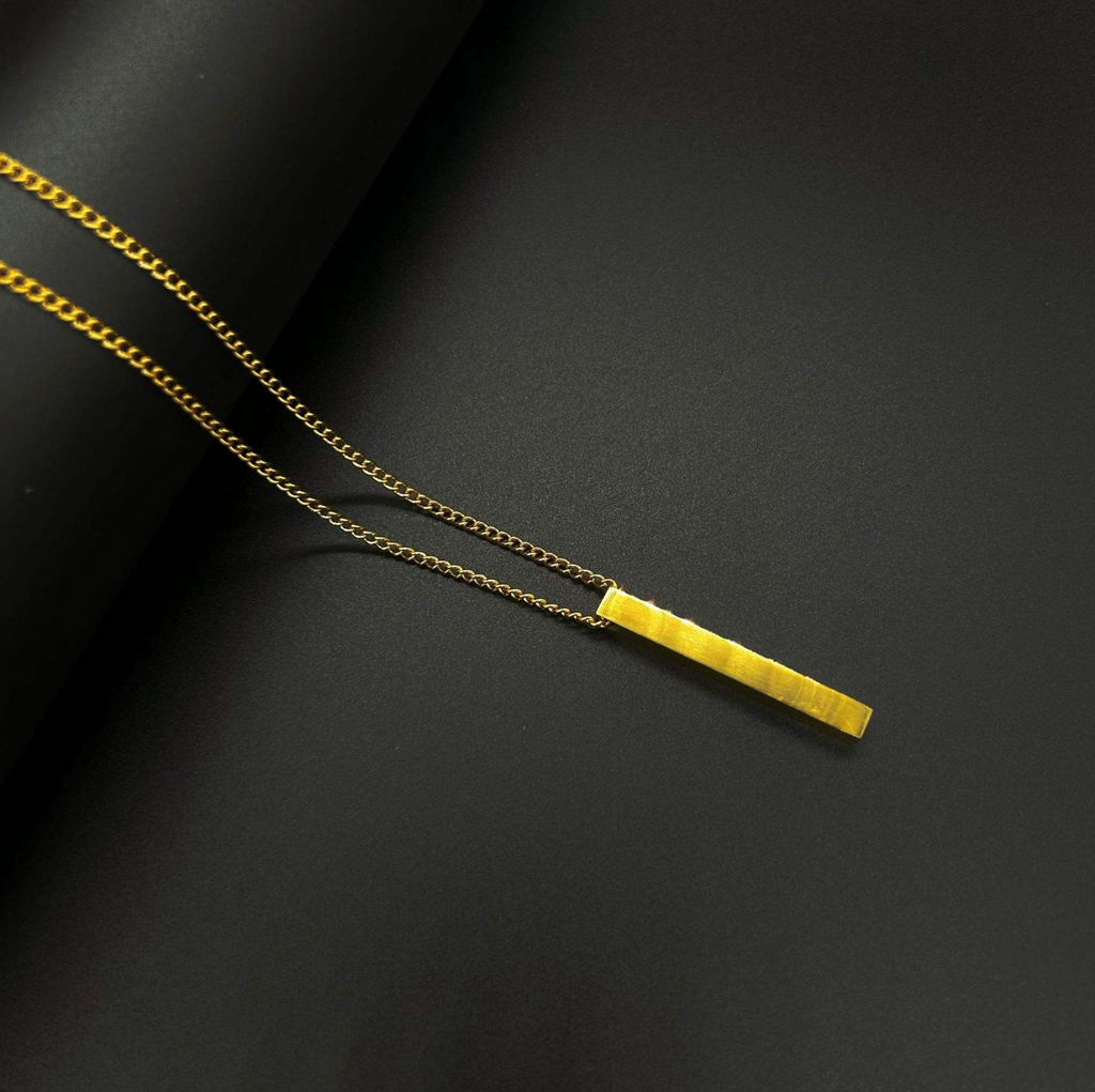 Men's Geometric Rectangle Pendant Necklace