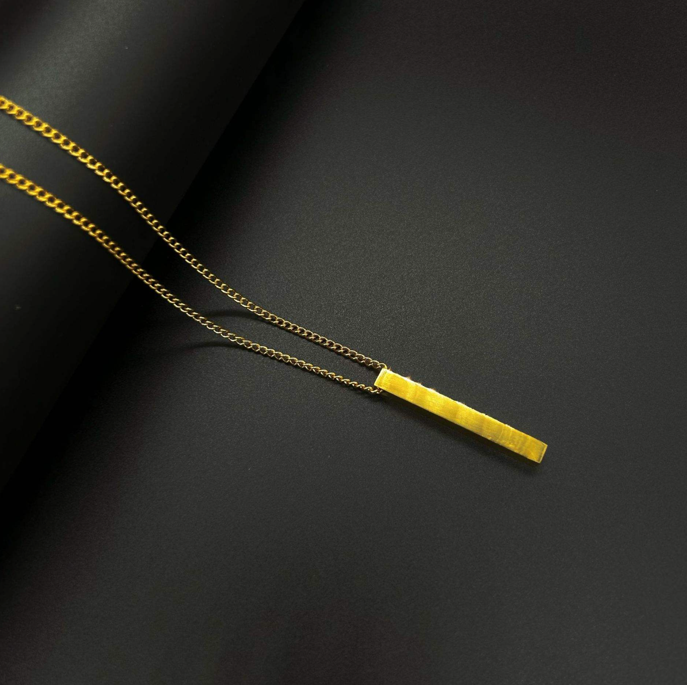 Men's Geometric Rectangle Pendant Necklace