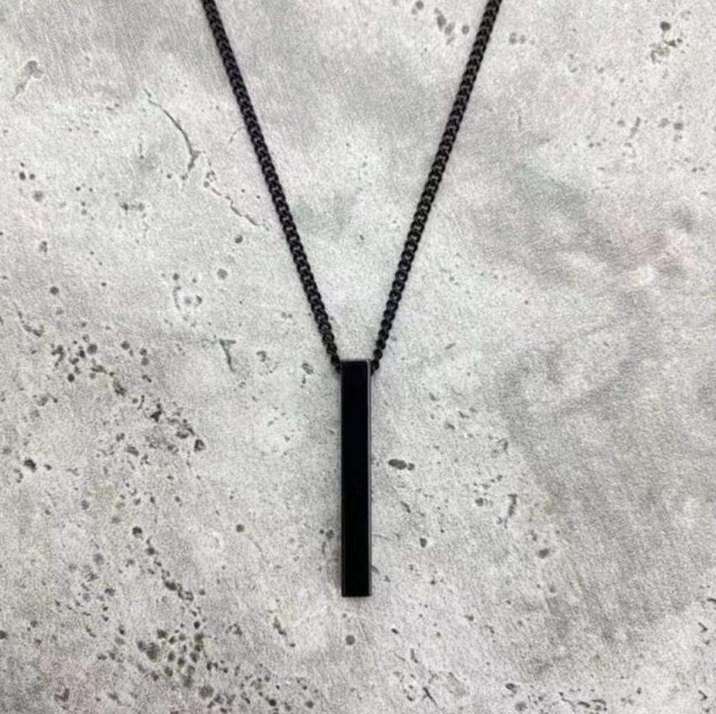 Men's Geometric Rectangle Pendant Necklace