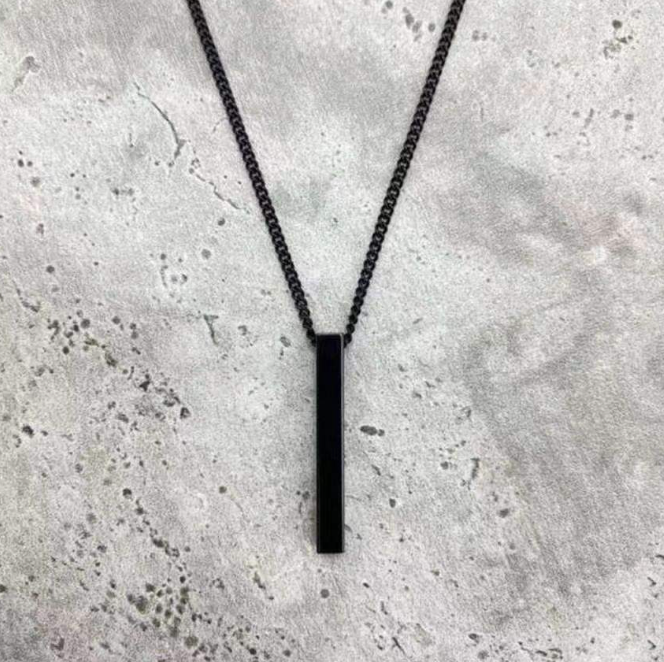 Men's Geometric Rectangle Pendant Necklace