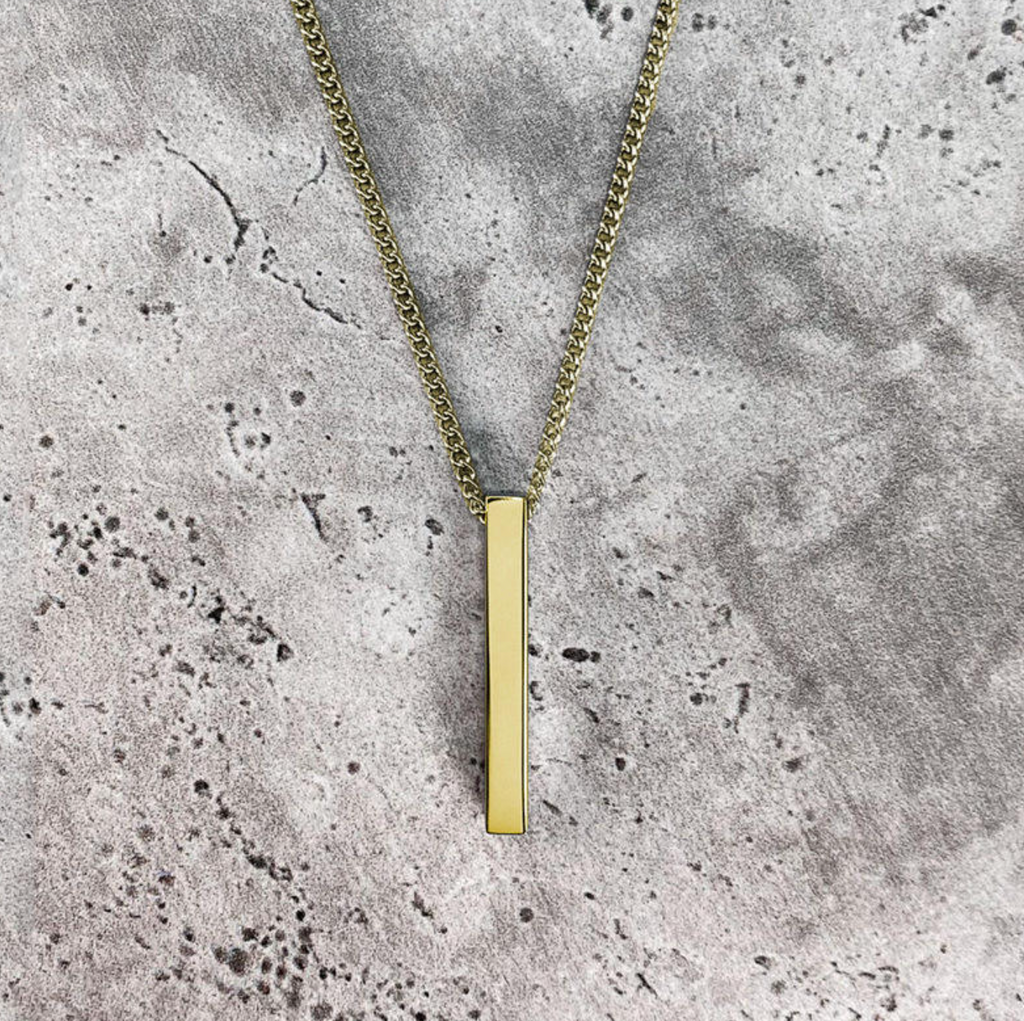Men's Geometric Rectangle Pendant Necklace