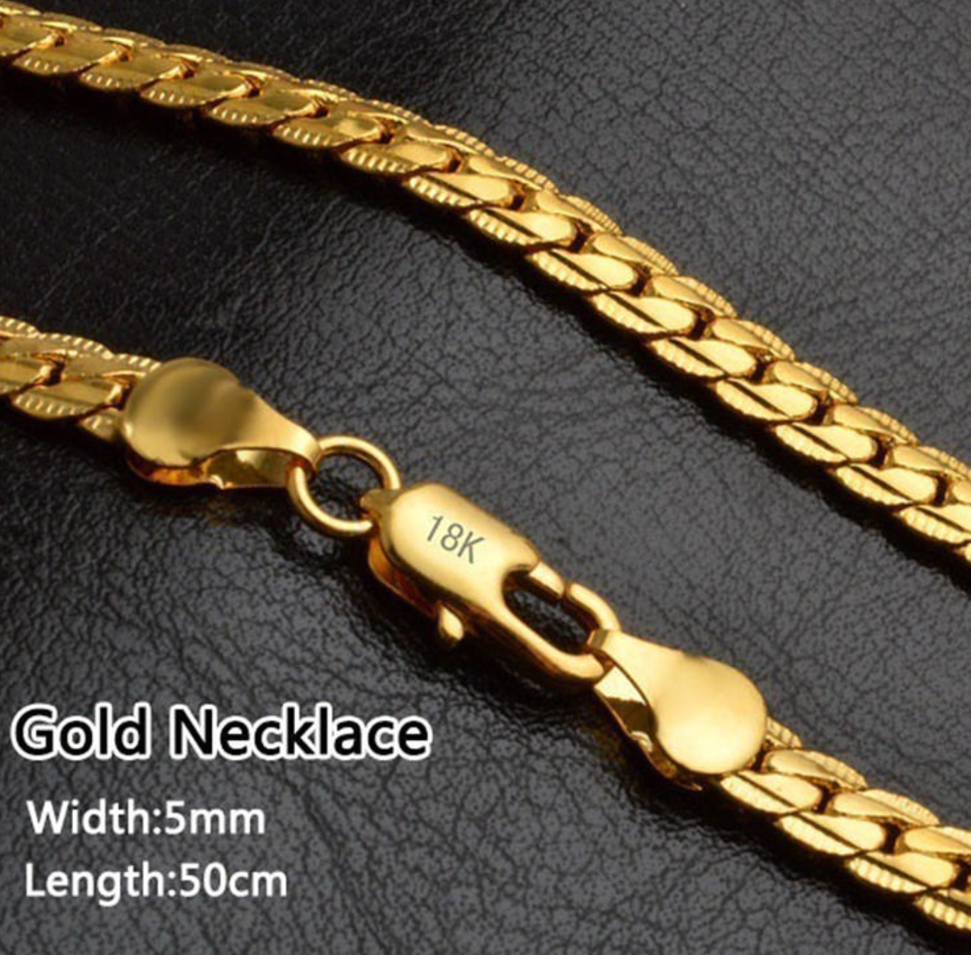 18K Gold Plated Men's Necklace – Stylish Modern Chain for Everyday Wear