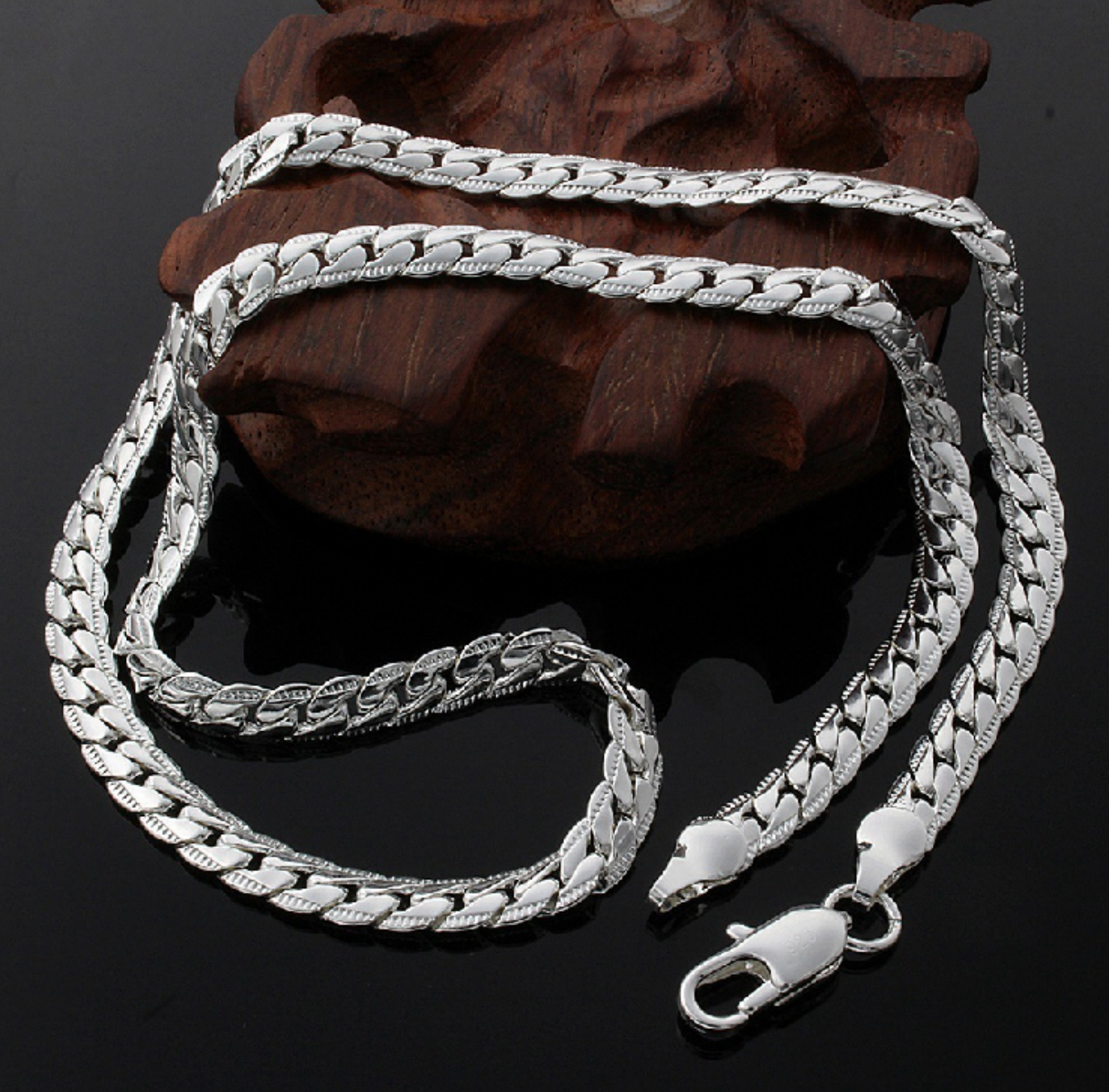 18K Gold Plated Men's Necklace – Stylish Modern Chain for Everyday Wear