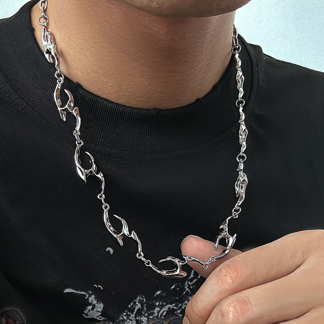 Men's Hip Hop Irregular Pendant Necklace – Bold Streetwear Statement Chain