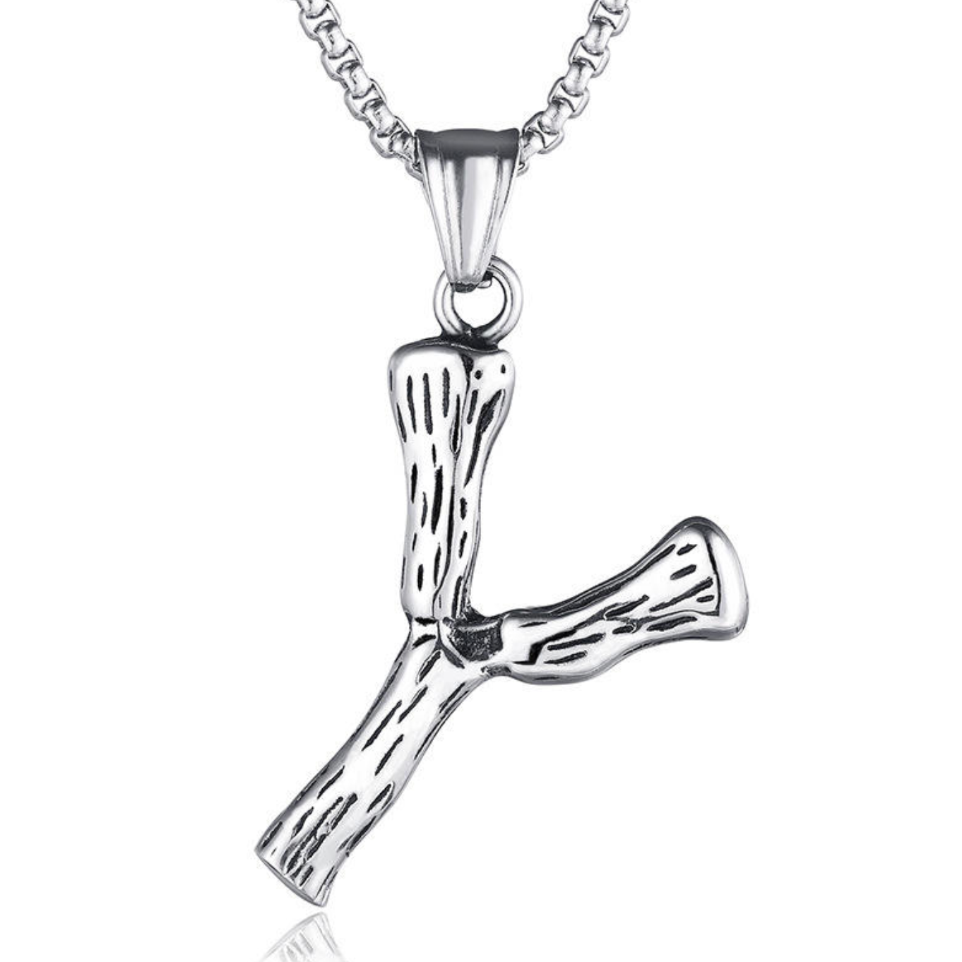 Men's Stainless Steel Letter Y Necklace – Personalized Minimalist Pendant