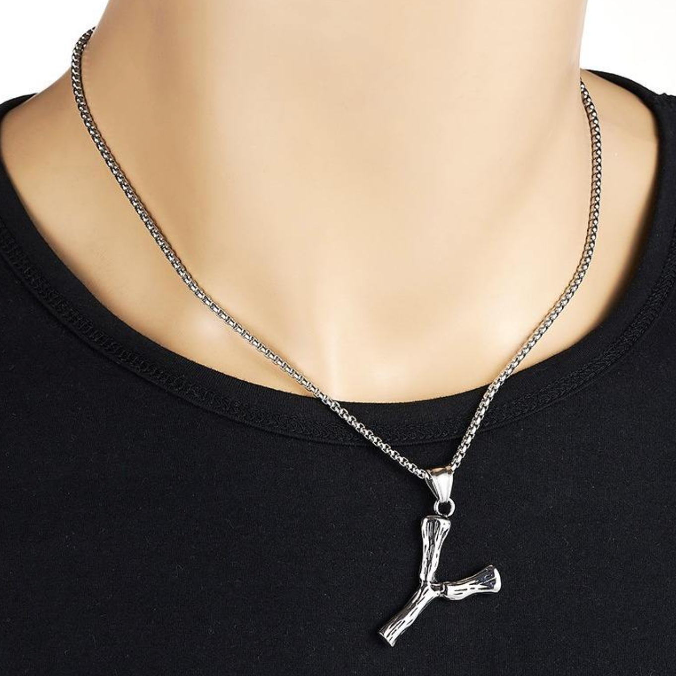 Men's Stainless Steel Letter Y Necklace – Personalized Minimalist Pendant