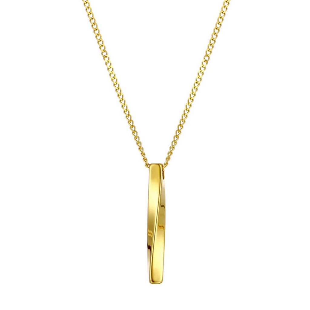 Men's Hip Hop Bar Pendant Necklace – Modern Streetwear Statement Chain
