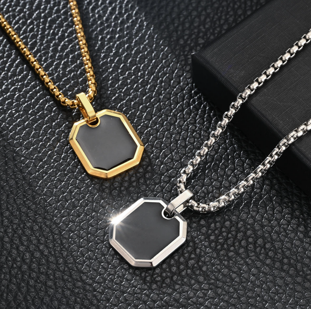 Men's Vintage Stainless Steel Necklace – Timeless Rugged Pendant Chain