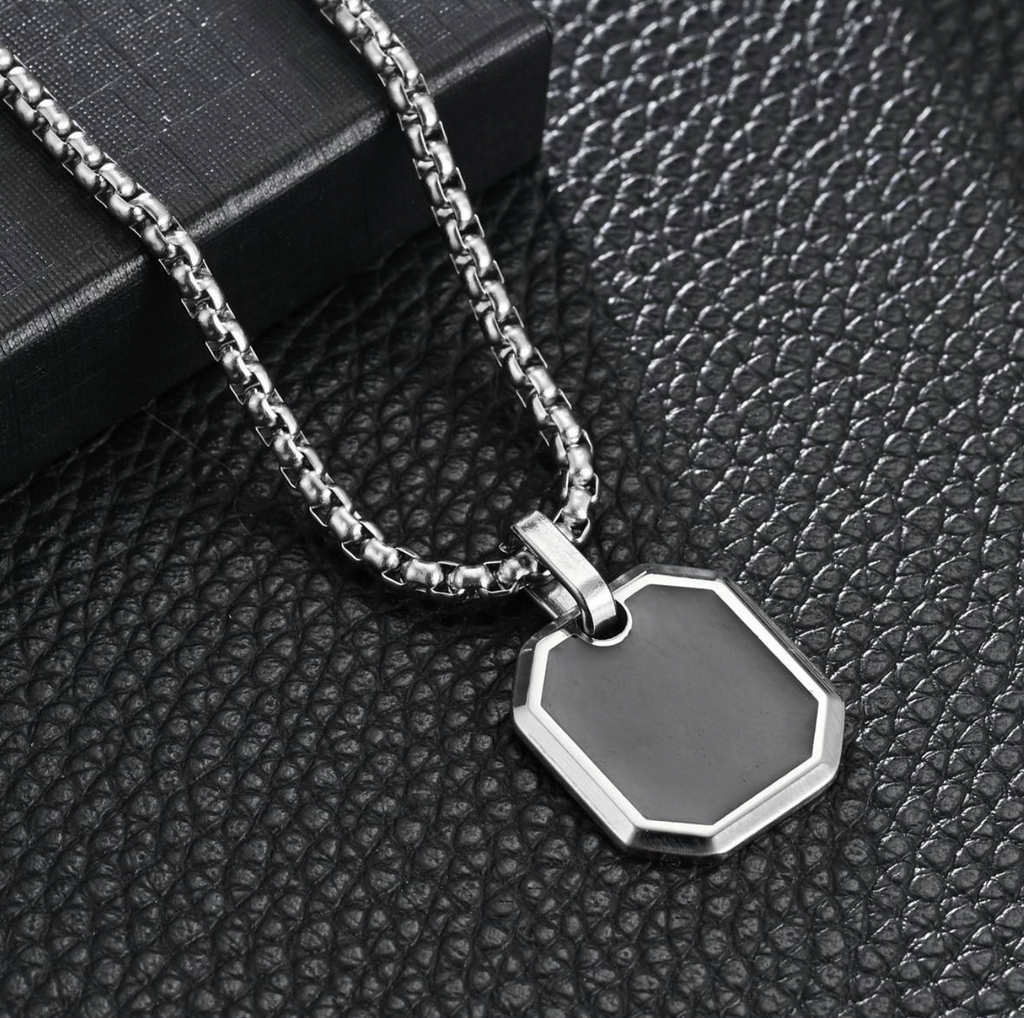 Men's Vintage Stainless Steel Necklace – Timeless Rugged Pendant Chain